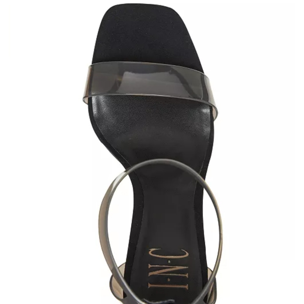INC high heeled sandals in the color "black fume" - Picture 3 of 5
